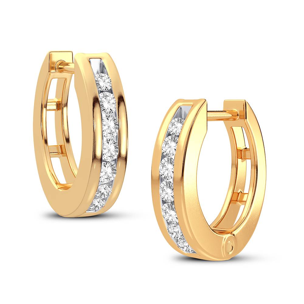 14K Yellow Gold 0.15 ctw Diamond Earrings