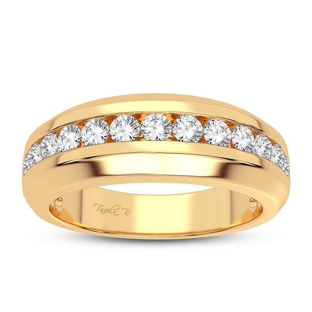 10K yellow gold 0.50 CTw Diamond men's Band