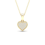 10K yellow gold 0.05 CTW Diamond heart Pendant