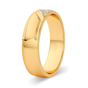 14K yellow gold 0.10 CTw Diamond Men's Band