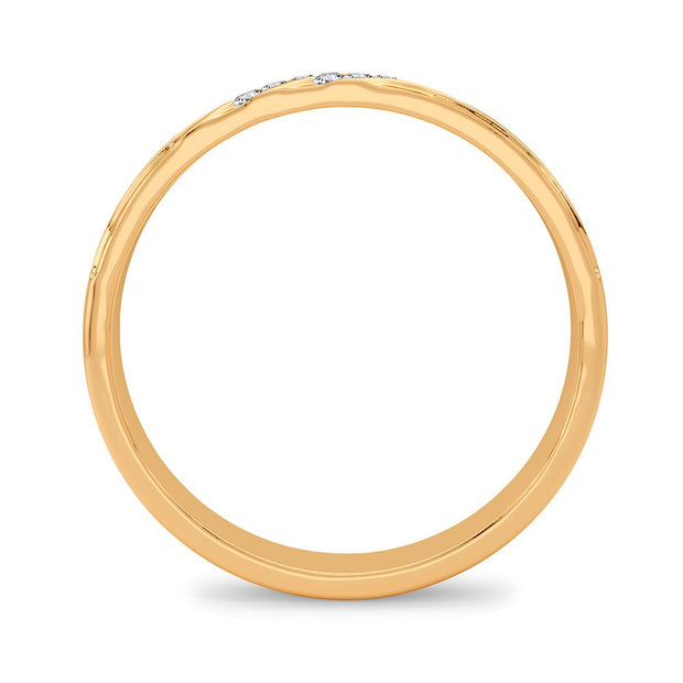 14K yellow gold 0.10 CTw Diamond Men's Band
