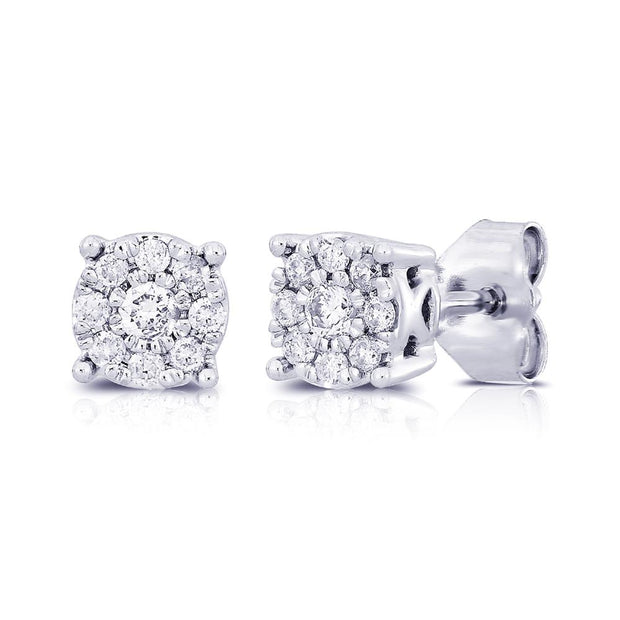 14K white gold 0.25 ctw Diamond Stud Earrings
