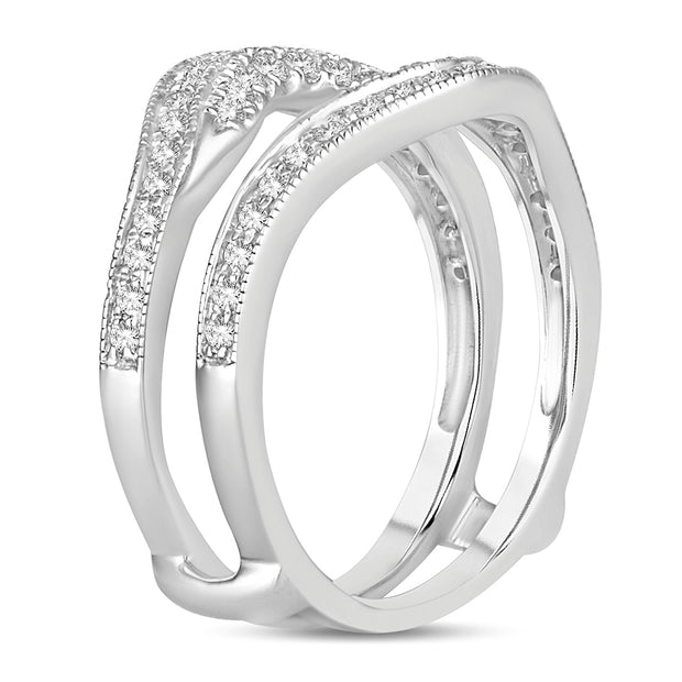 14K white gold 0.50 CTw Diamond RING GUARD