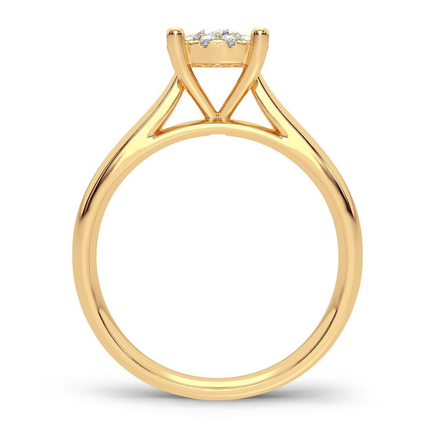 14K YELLOW GOLD 0.25 CTW Round promise Ring