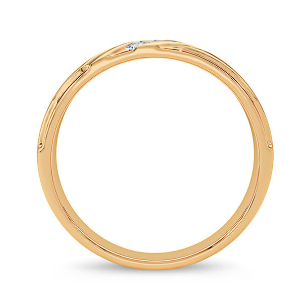 14k Yellow Gold 0.10 CTw Diamond men's Band