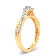 14K yellow gold 0.20 CTw Diamond heart Ring