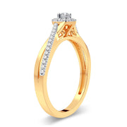 14K yellow gold 0.20 CTw Diamond heart Ring