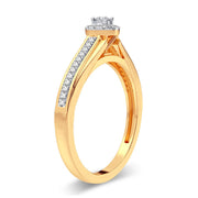 14K yellow gold 0.20 CTw Diamond Round Ring