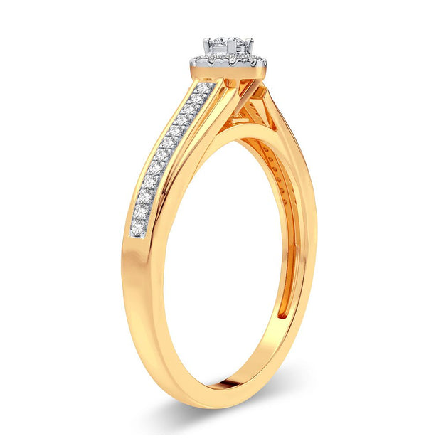 14K yellow gold 0.20 CTw Diamond Ring