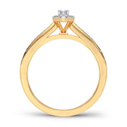 14K yellow gold 0.20 CTw Diamond Round Ring