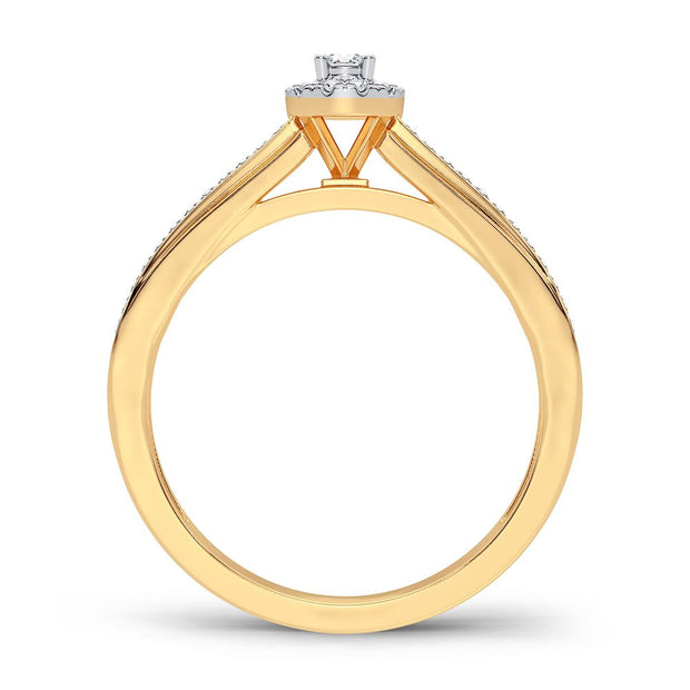 14K yellow gold 0.20 CTw Diamond Ring