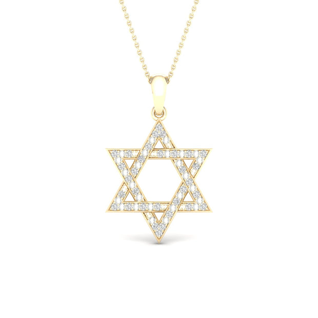 10K yellow gold 0.10 CTw Diamond PENDant