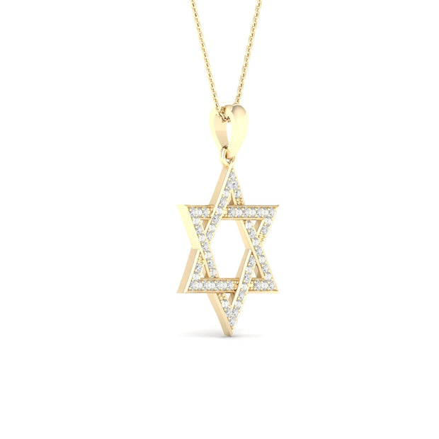 10K yellow gold 0.10 CTw Diamond PENDant