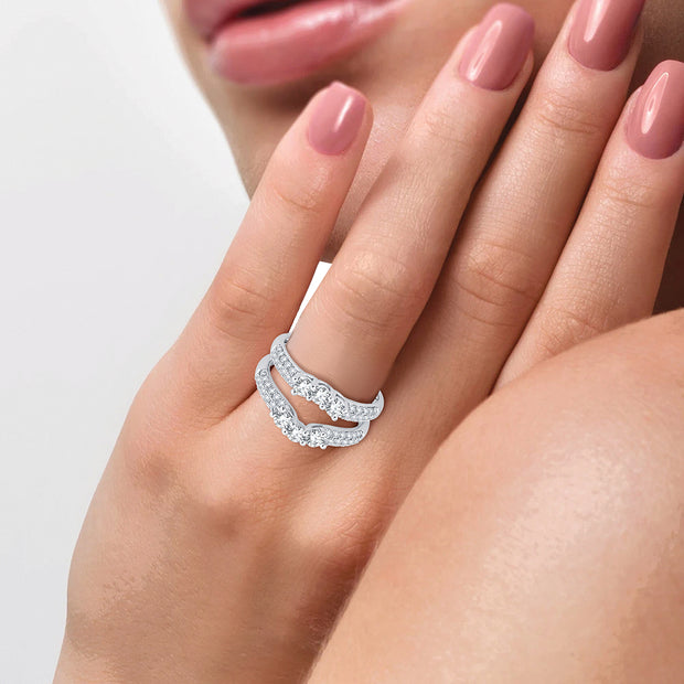 14K white gold 1.00 CTw Diamond RING GUARD