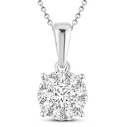 14k WHITE GOLD 0.25 ctW Diamond MARTINI Pendant