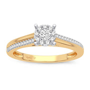 14K yellow gold 0.20 CTw Round Diamond Ring