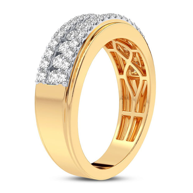 14k Yellow Gold 1.00 CTw Diamond Ladies Band