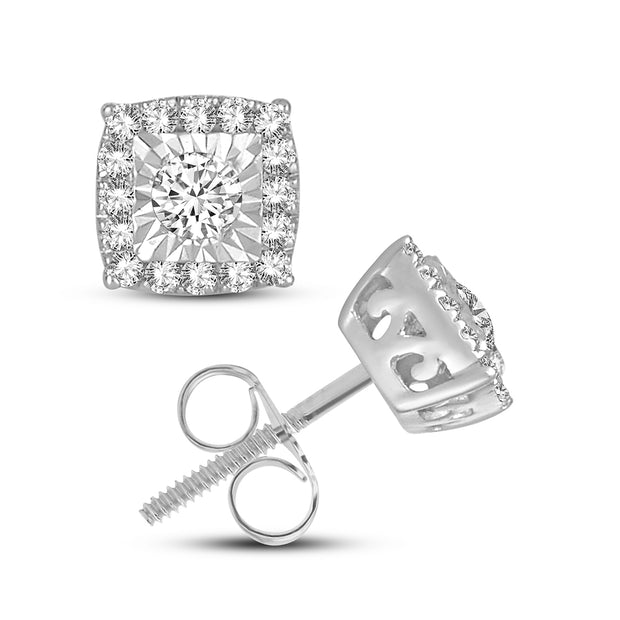 14K WHITE GOLD 0.26 CTW Diamond Earring