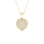 10K yellow gold 0.15 CTw Diamond heart Pendant