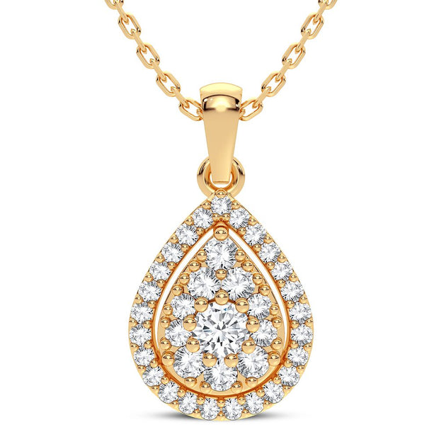 14K yellow gold 0.30 CTw DIAMOND PENDANT