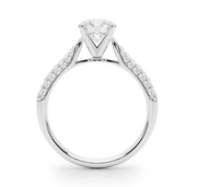 14K White Gold 3.07 CTW Round Lab-Grown Diamond Engagement RING