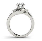 14K White Gold 1.38 CTW Round Lab-Grown Diamond Engagement RING