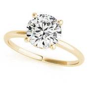 14K Yellow Gold 1.07 CTW Lab-Grown Diamond Round Engagement RING