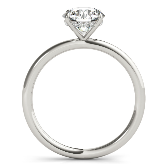 14K White Gold 1.04 CTW Lab-Grown Diamond Round Engagement RING
