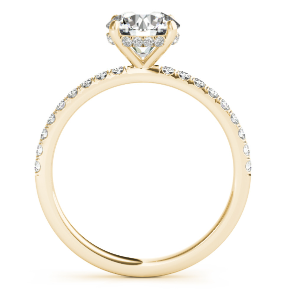 14K Yellow Gold 1.75 ctw Round Lab-Grown Diamond Engagement Ring