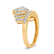 10K yellow gold 0.10 CTw Diamond Fashion Ring