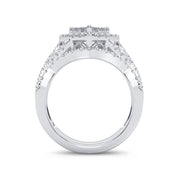 14K WHITE GOLD 1.00 ctW Diamond heart Bridal SET