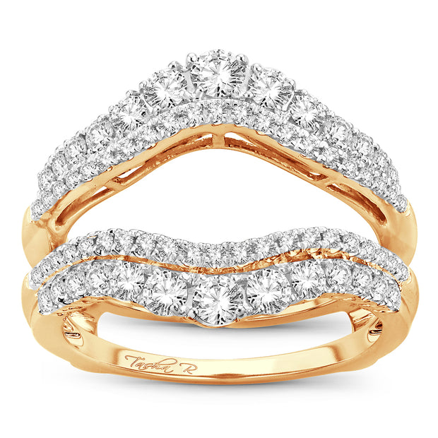14K Ring guards, diamond, custom made - H. Horwitz Jewelers