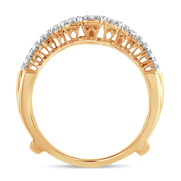 14k Yellow Gold 1.00 CTw Diamond Ring Guard