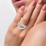 14k Yellow Gold 1.00 CTw Diamond Ring Guard