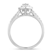 14K white gold 0.51 CTw Pear Shaped Diamond Engagement Ring