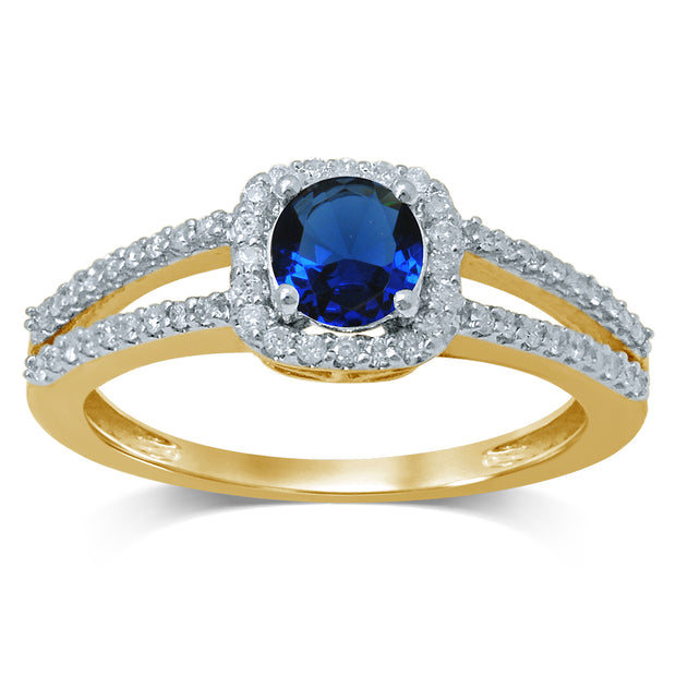 14K Diamond 0.25 ctw SAPPHIRE RING