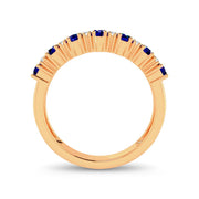 14K yellow gold 0.10 ctw Diamond Sapphire band