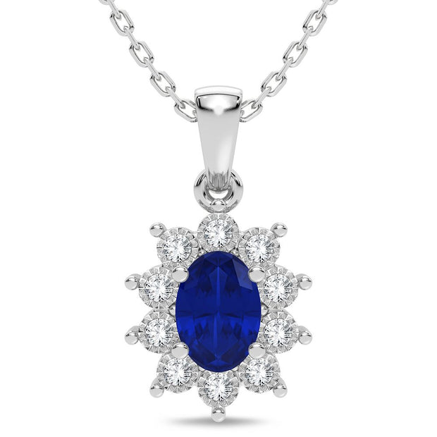 10K WHITE GOLD 0.05 CTW Diamond Pendant