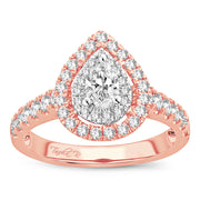 14K rose gold 1.00 CTw diamond Engagement Ring