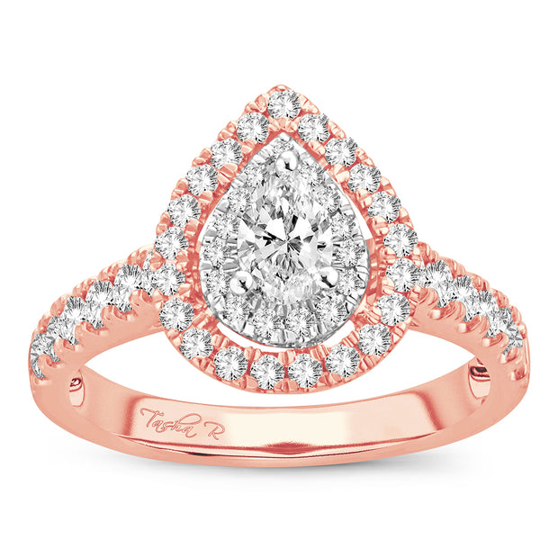 14K rose gold 1.00 CTw diamond Engagement Ring