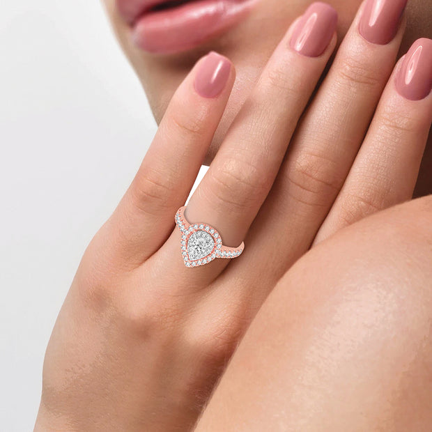 14K rose gold 1.00 CTw diamond Engagement Ring