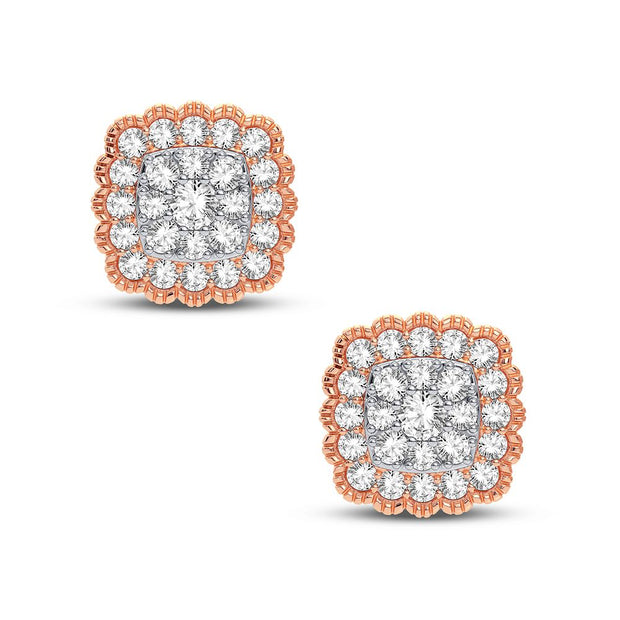 14K Rose Gold 0.50 CTW Diamond EarringS