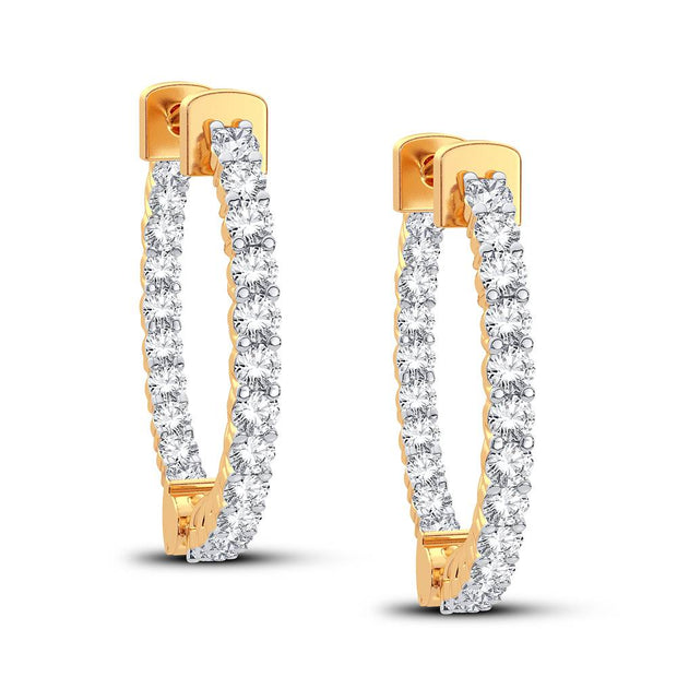 14K YELLOW GOLD 0.50 CTW Diamond EarringS