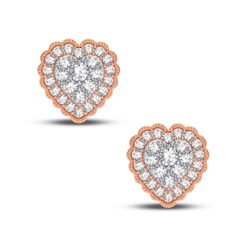 14K Two Tone 0.50 ctw Diamond Earring