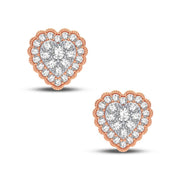 14K Two Tone 0.50 CTw Diamond Earring