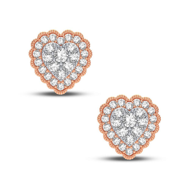 14K Two Tone 0.50 CTw Diamond Earring