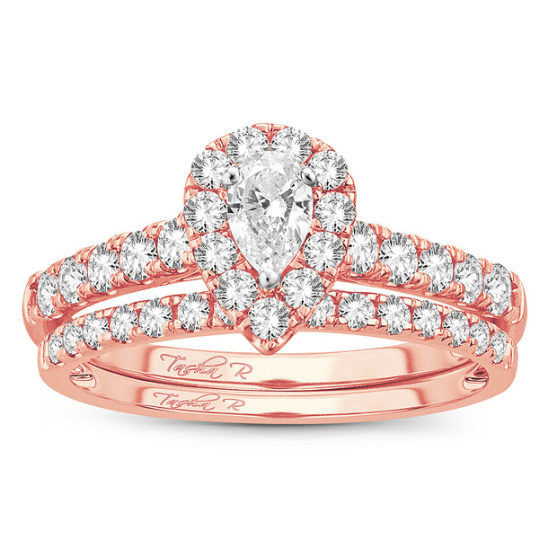 14K ROSE GOLD 1.00 CTW Diamond BRIDAL RING