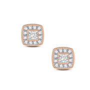 14K rose gold 0.25 CTw DIAMOND EARRINGS
