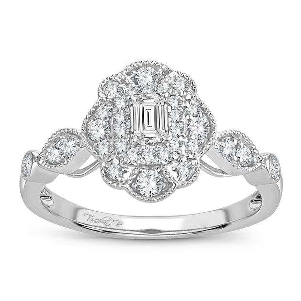 14K white gold 0.50 CTw Diamond Engagement ring