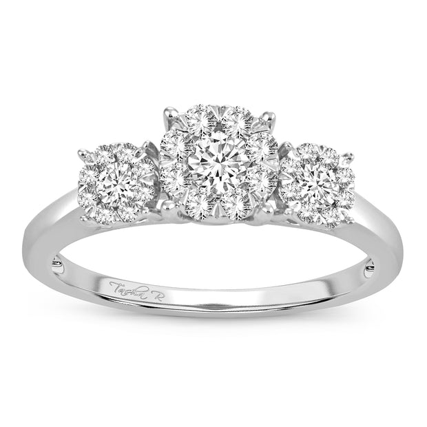 14K White Gold 0.50 ctw Diamond ring